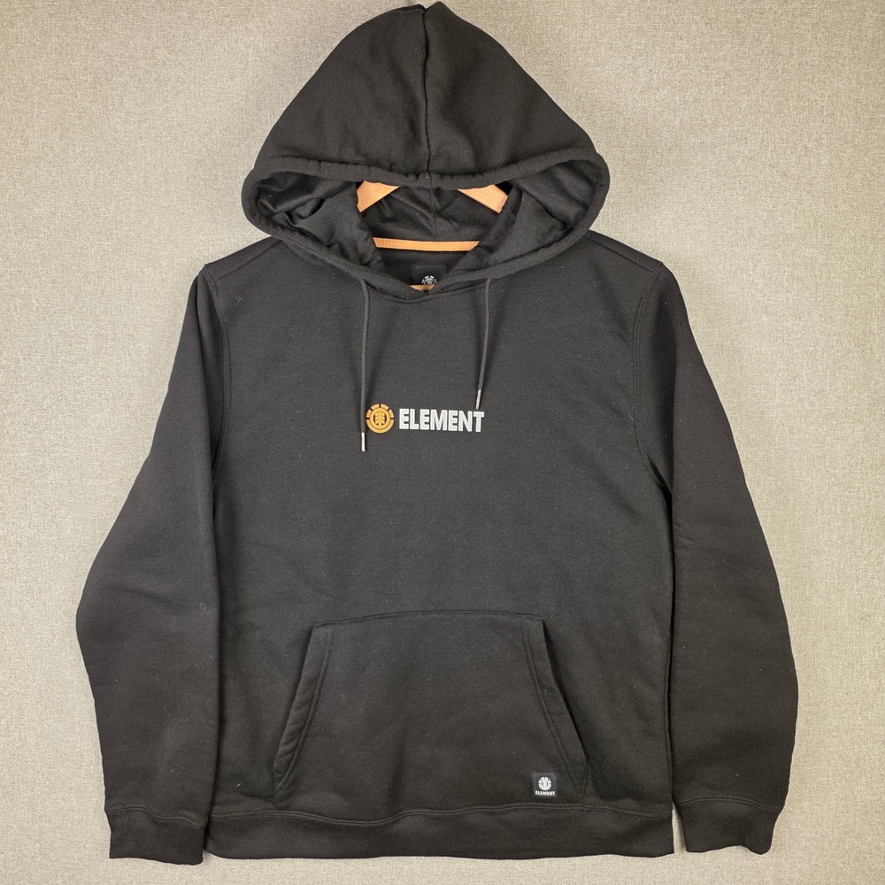 Element Mens Black Pullover Hoodie Small Fire Earth Wind Water Logo Skate Top